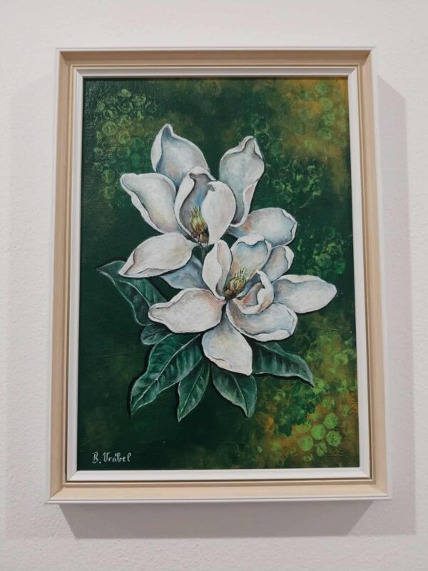 Magnóliák – akrilfestmény (keretezett)