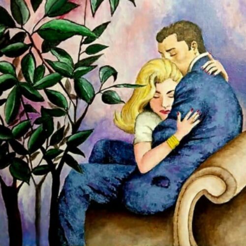 Szerelék – akrilfestmény (keretezett)