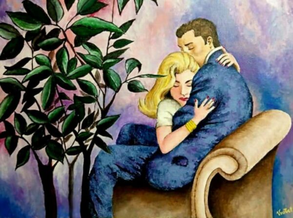 Szerelék – akrilfestmény (keretezett)